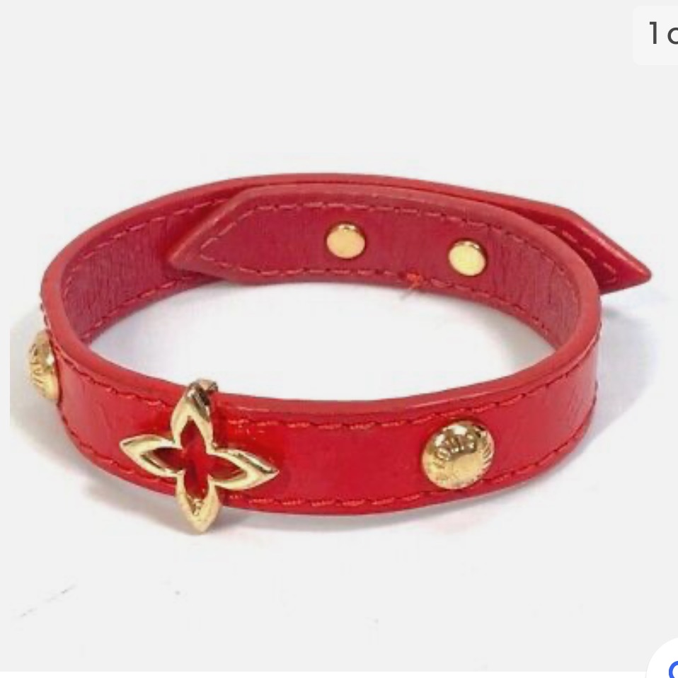 Louis Vuitton Red Bracket Comes With Box Preloved Great Condition